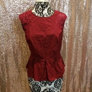 Burgundy dress top